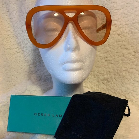 Derek Lam Charlotte Sunglasses Amber NWOT - Picture 3 of 9